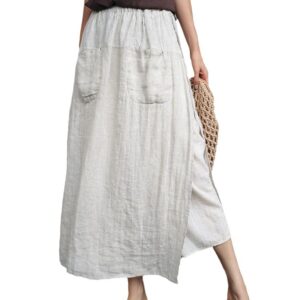 Elastic Waist Casual Long Skirt